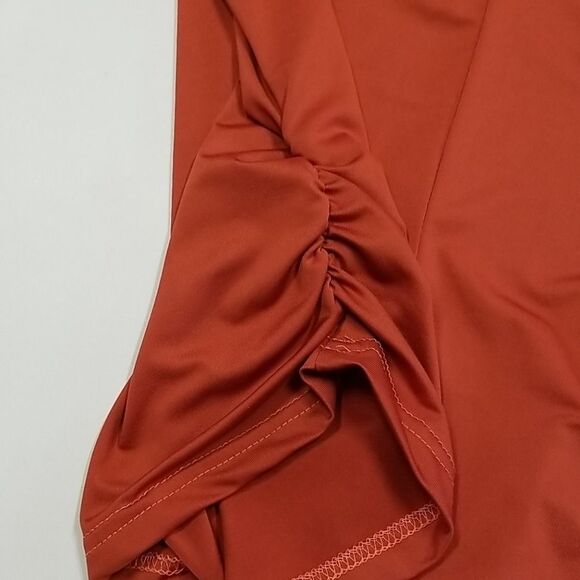 LOVEU.DEAR Shirt Women's Size Medium Short Sleeve Side Pleats Exercise Yoga Gym - Picture 5 of 7